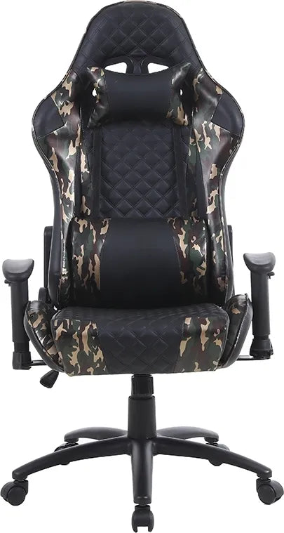 Zita Plus A6110 Artificial Leather Gaming Chair with Adjustable Arms Army