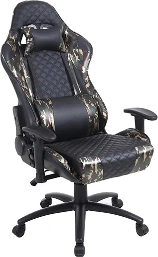 Zita Plus A6110 Artificial Leather Gaming Chair with Adjustable Arms Army