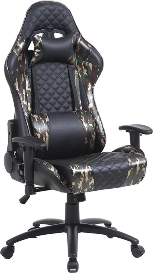 Zita Plus A6110 Artificial Leather Gaming Chair with Adjustable Arms Army