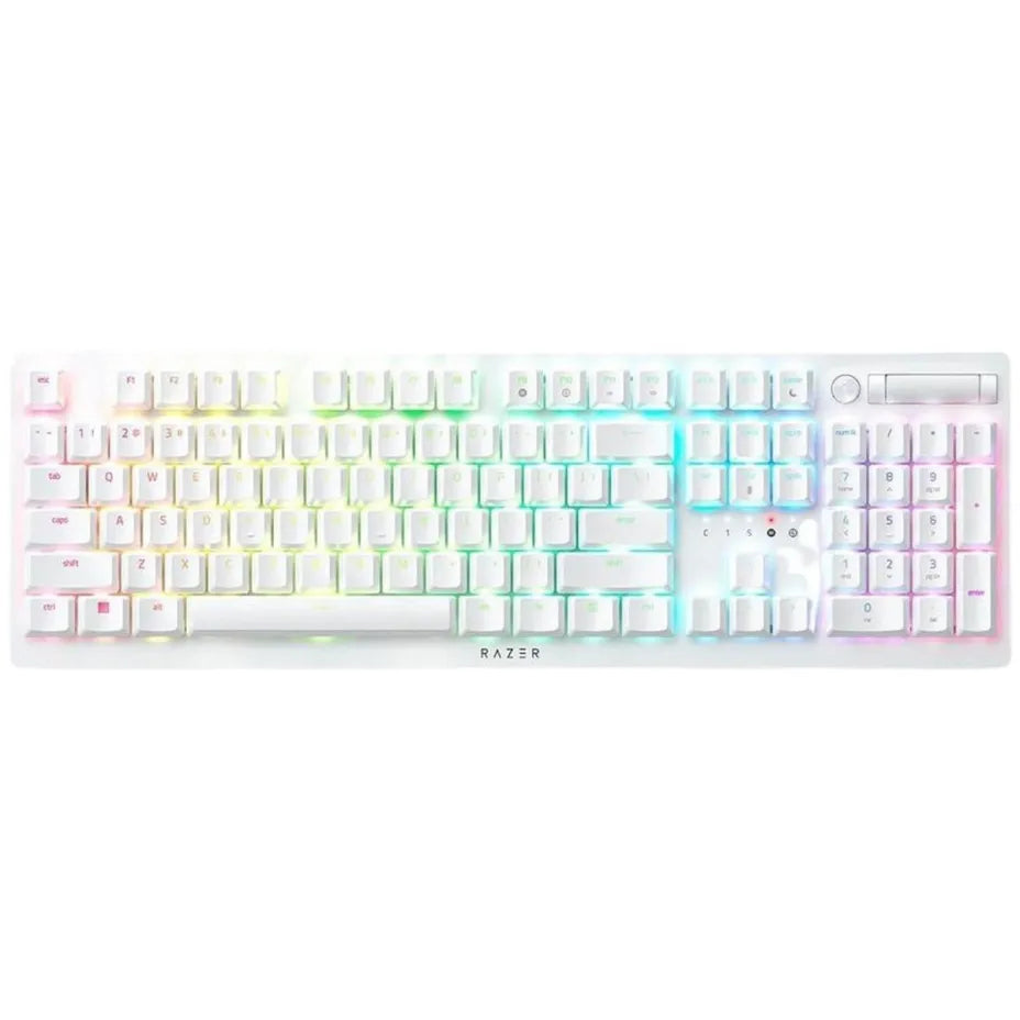 Razer Deathstalker V2 Pro Wireless Optical Gaming Keyboard with Razer Optical Purple switches and RGB lighting (English US) White