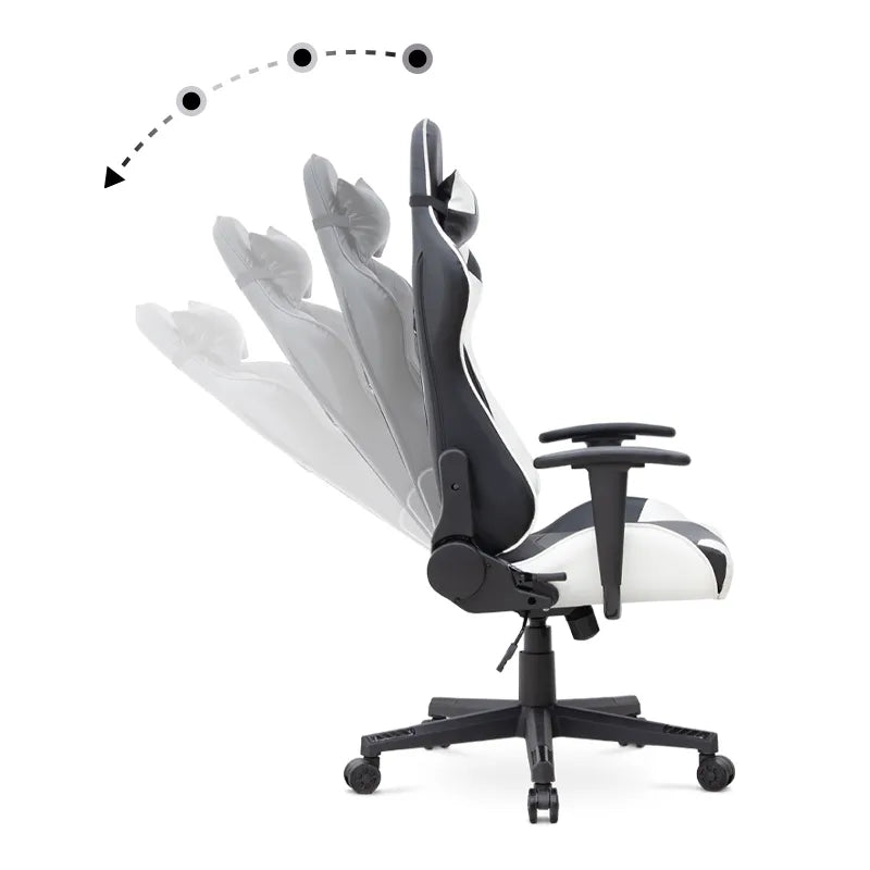 Megapap Alonso Artificial Leather Gaming Chair White / Black