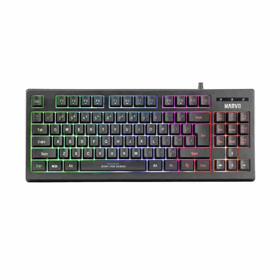 Marvo K607 Gaming Keyboard Tenkeyless with RGB lighting (English US)