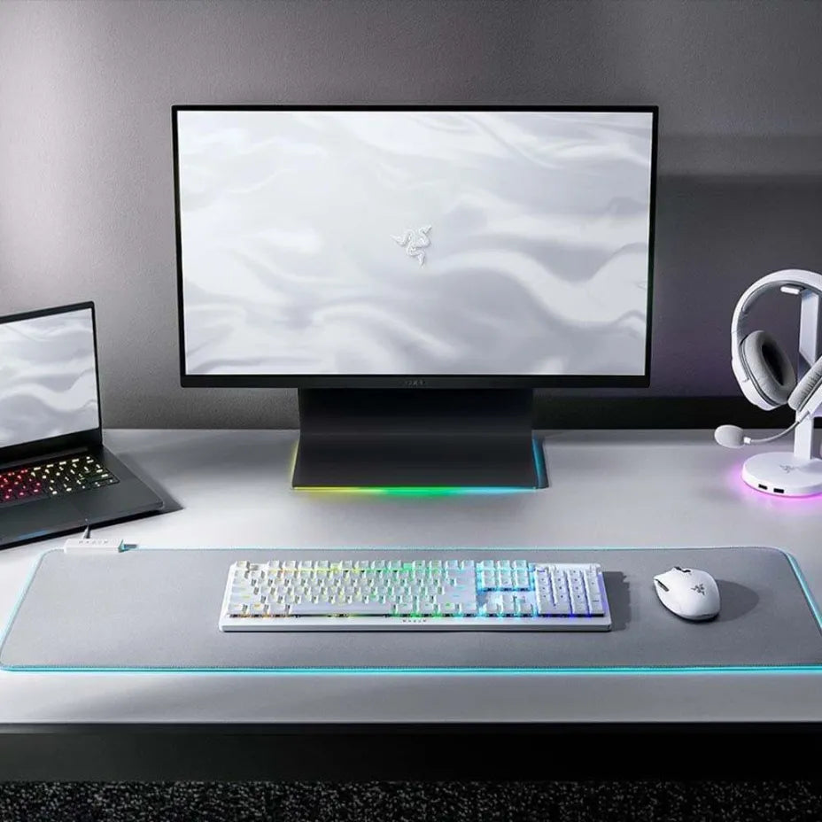 Razer Deathstalker V2 Pro Wireless Optical Gaming Keyboard with Razer Optical Purple switches and RGB lighting (English US) White