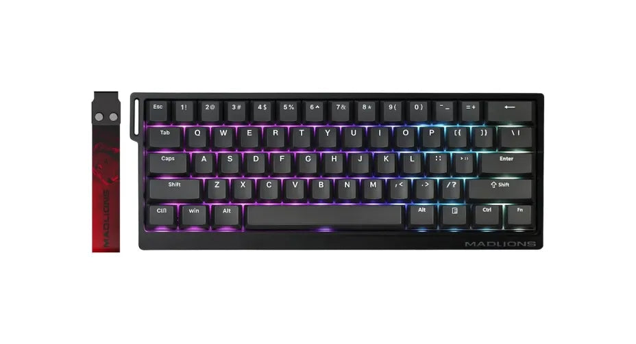 Madlions Professional MAD 60 HE RGB - 1K Gaming Mechanical Keyboard 60% with Magnetic switches and RGB lighting (English US)