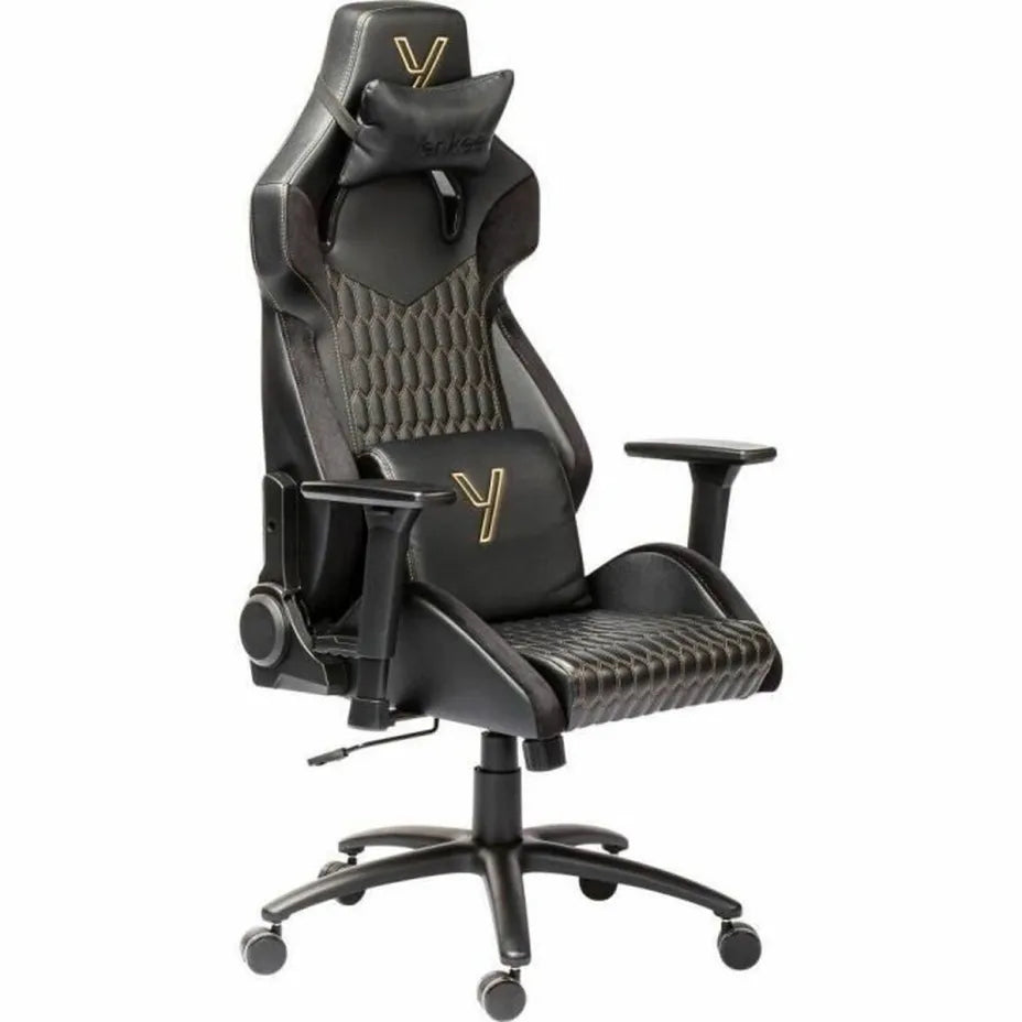 Yenkee YGC 110GD ONYX Artificial Leather Gaming Chair with Adjustable Arms Black