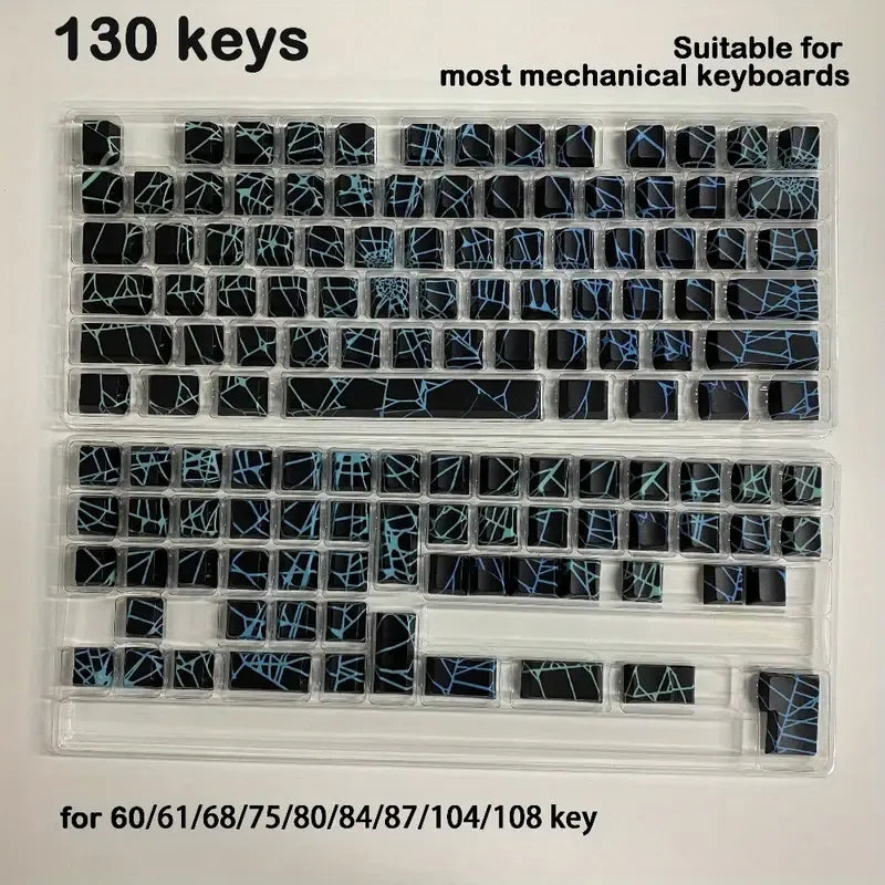 Wooting 130 Key Spider Web Backlit PBT Dye Sub Cherry Profile Keycaps