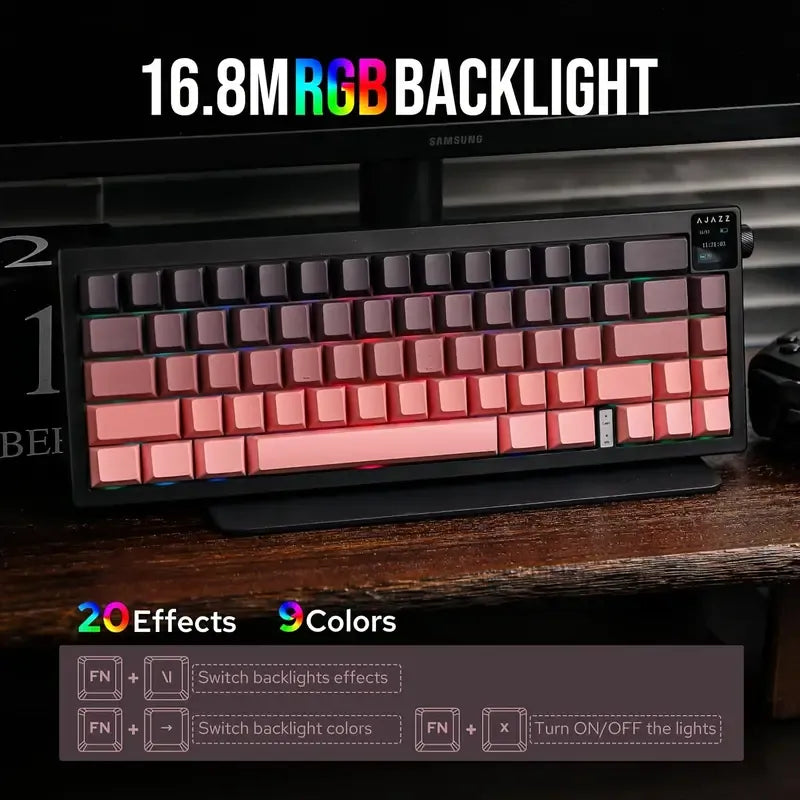 AJAZZ AK650 Three-mode Hot-swappable Wireless Mechanical Keyboard