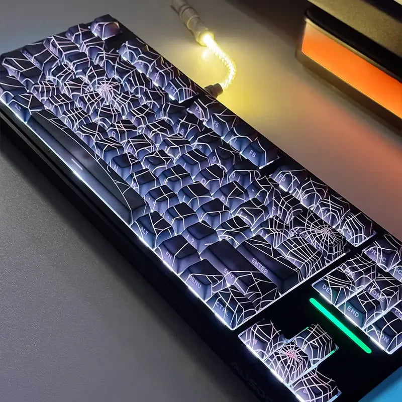 Wooting 130 Key Spider Web Backlit PBT Dye Sub Cherry Profile Keycaps