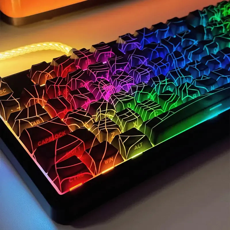Wooting 130 Key Spider Web Backlit PBT Dye Sub Cherry Profile Keycaps