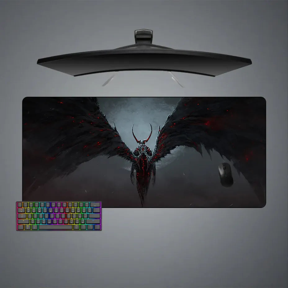 Lucifer Wings Design XL Size Gaming Mouse Pad, Computer Desk Mat