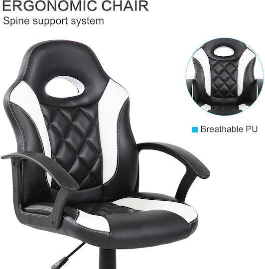 Kiwari Klaus Artificial Leather Gaming Chair Black