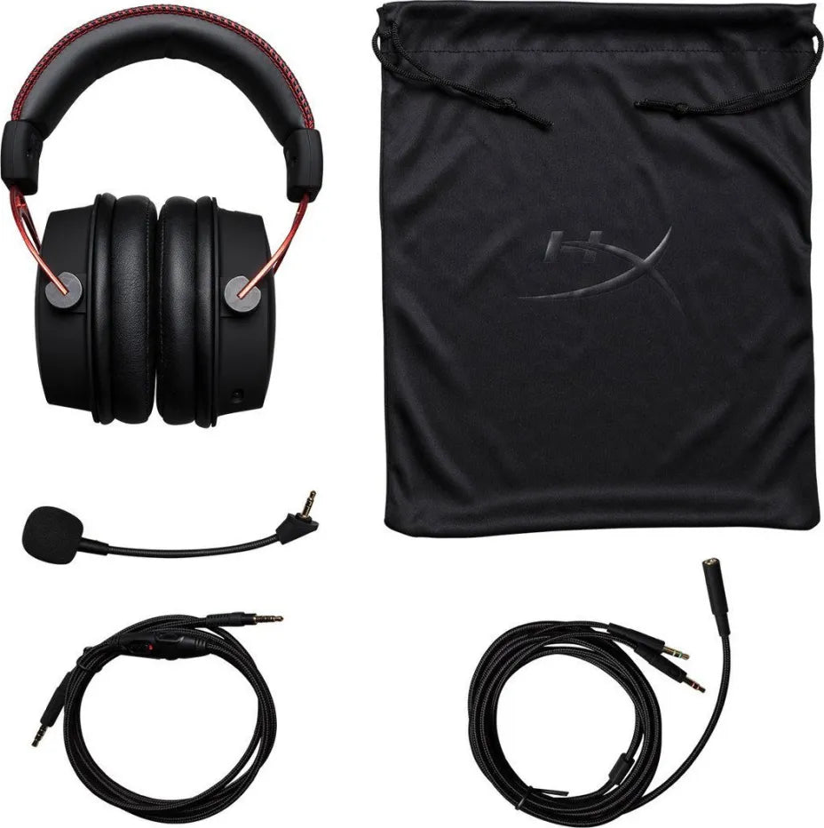 HyperX Cloud Alpha Over Ear Gaming Headset with Connection 3.5mm / 2x3.5mm Red