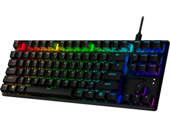HyperX Alloy Origins Core PBT Gaming Mechanical Keyboard Tenkeyless with HyperX Aqua switches and RGB lighting (English US)