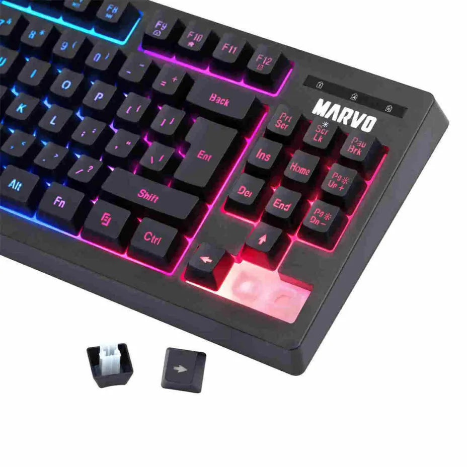 Marvo K607 Gaming Keyboard Tenkeyless with RGB lighting (English US)