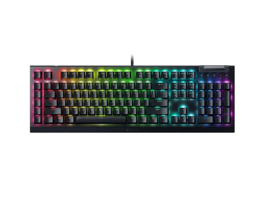 Razer BlackWidow V4 X Gaming Mechanical Keyboard with Razer Green switches and RGB lighting (English US)