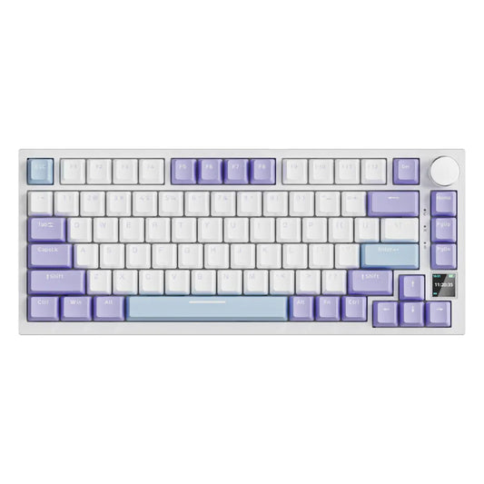 Ajazz AK820 Pro Hot-Swap Gaming Keyboard 75% with RGB lighting (English US) White/Purple
