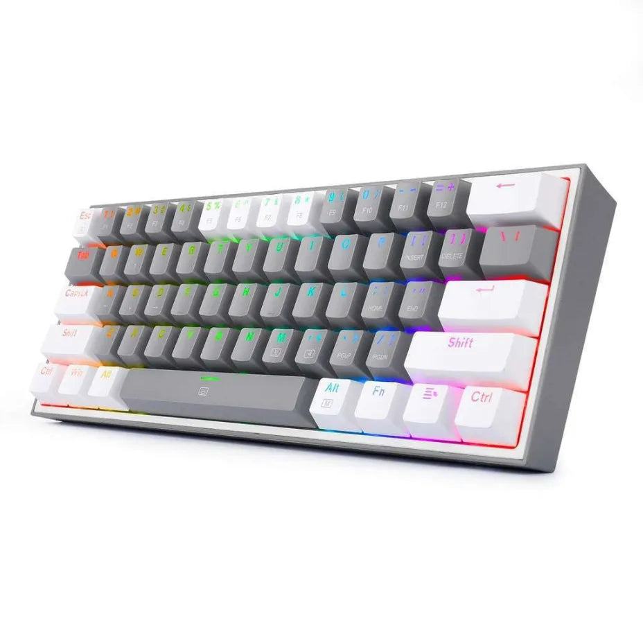 Redragon K617 FIZZ Gaming Mechanical Keyboard 60% with Custom Red switches and RGB lighting (English US)