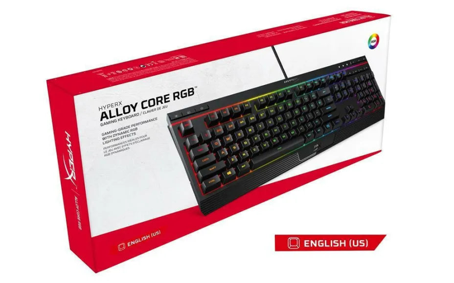 HyperX Alloy Core RGB Gaming Keyboard with RGB lighting (English US)