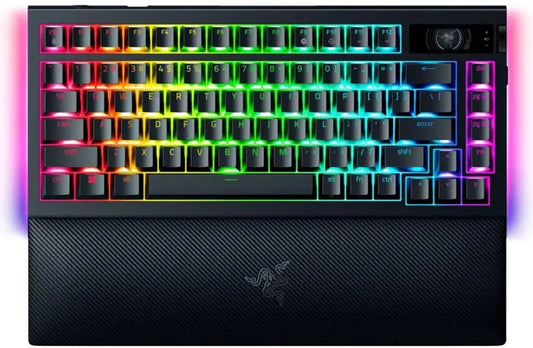 Razer BlackWidow V4 Pro Wireless Gaming Mechanical Keyboard 75% with Razer Orange switches and RGB lighting (English US)