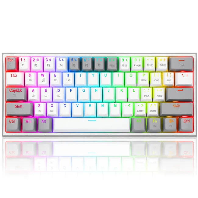 Redragon K617 FIZZ Gaming Mechanical Keyboard 60% with Custom Red switches and RGB lighting (English US)