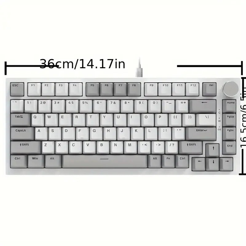 AK820 gray and white wired mechanical gaming keyboard