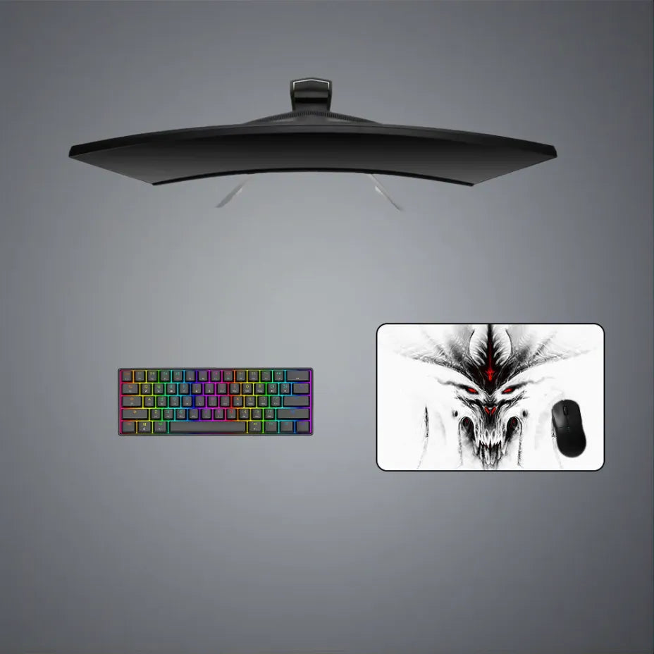Diablo Negative Design M Size Gaming Mouse Pad, Computer Desk Mat