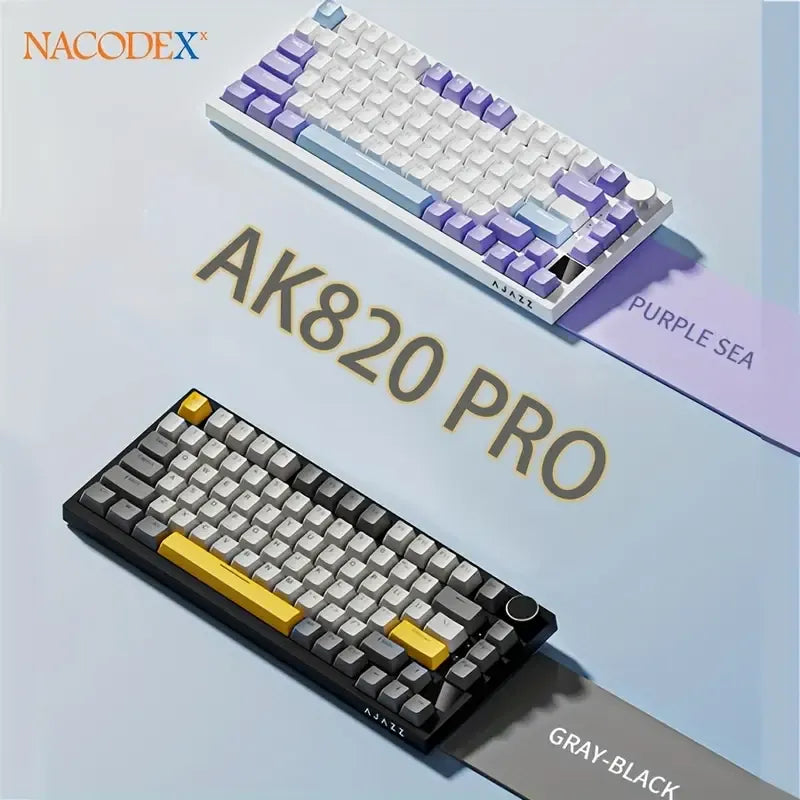 AJAZZ AK820PRO Full Key Hot-Swappable 75% Layout Wireless Mechanical Keyboard