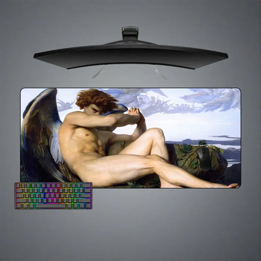 Fallen Angel Painting Design XL Size Gaming Mouse Pad, Computer Desk Mat