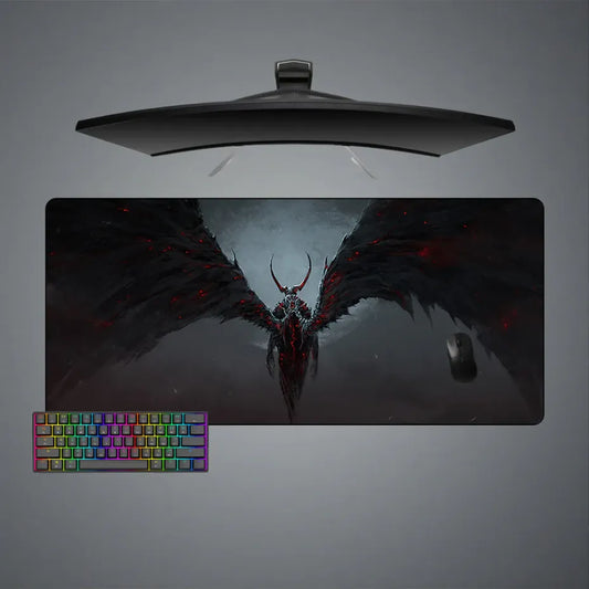 Lucifer Wings Design XL Size Gaming Mouse Pad, Computer Desk Mat